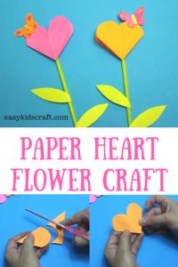 Paper Heart Flower Craft