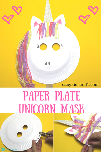 Paper Plate Unicorn Mask