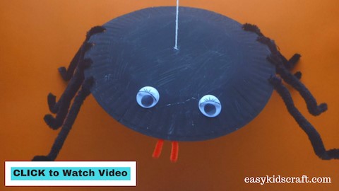 Bouncing Paper Plate Spider